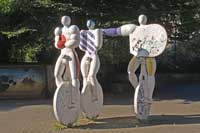 Skulptur Einradfahrer